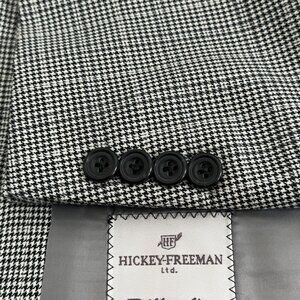 Hickey Freeman T-Model 100% Worsted Wool Houndstooth Check Blazer Men's Size 42R